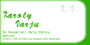 karoly varju business card