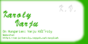 karoly varju business card